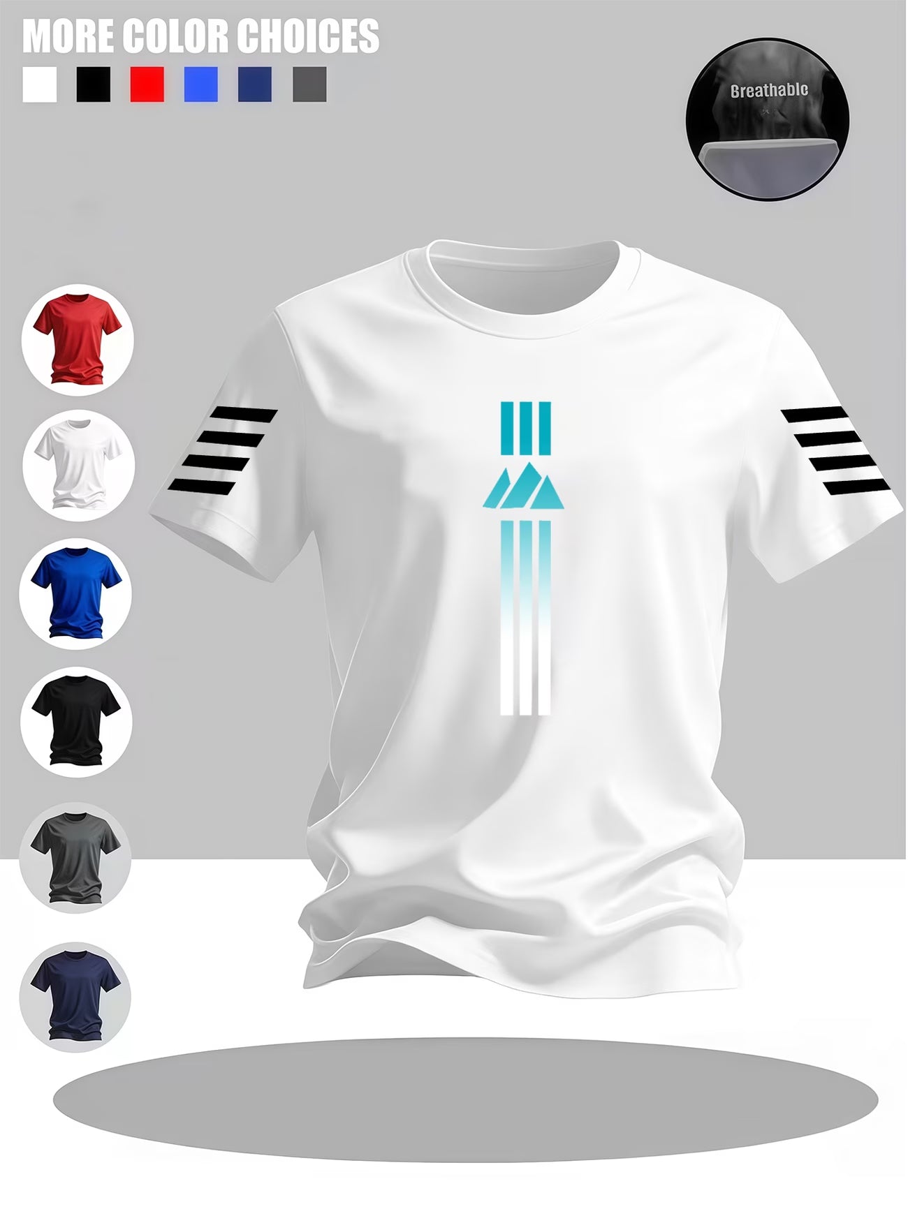 T-shirt décontracté à col rond pour homme avec logo individuel à manches courtes du S au 2XL MAEJORKEN
