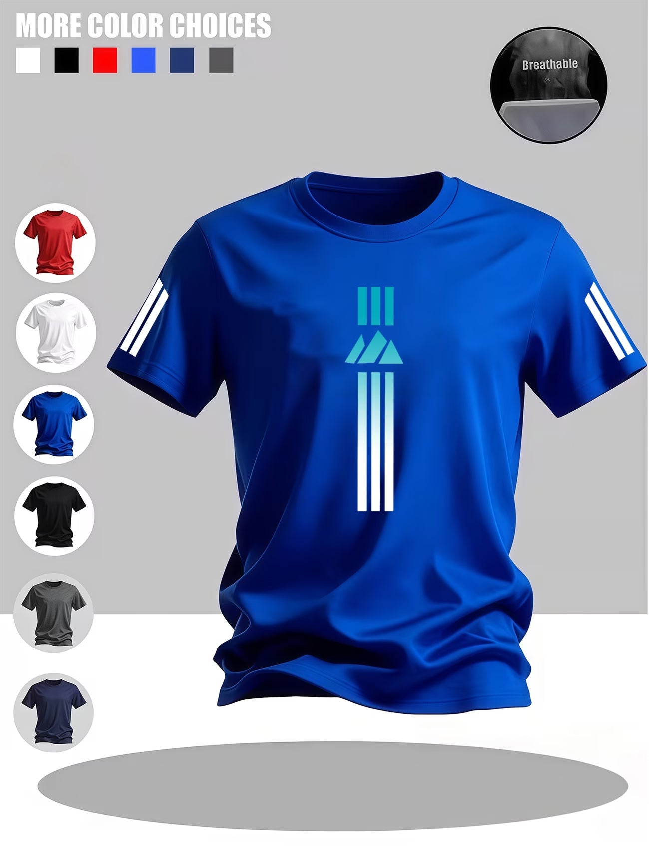 T-shirt décontracté à col rond pour homme avec logo individuel à manches courtes du S au 2XL MAEJORKEN