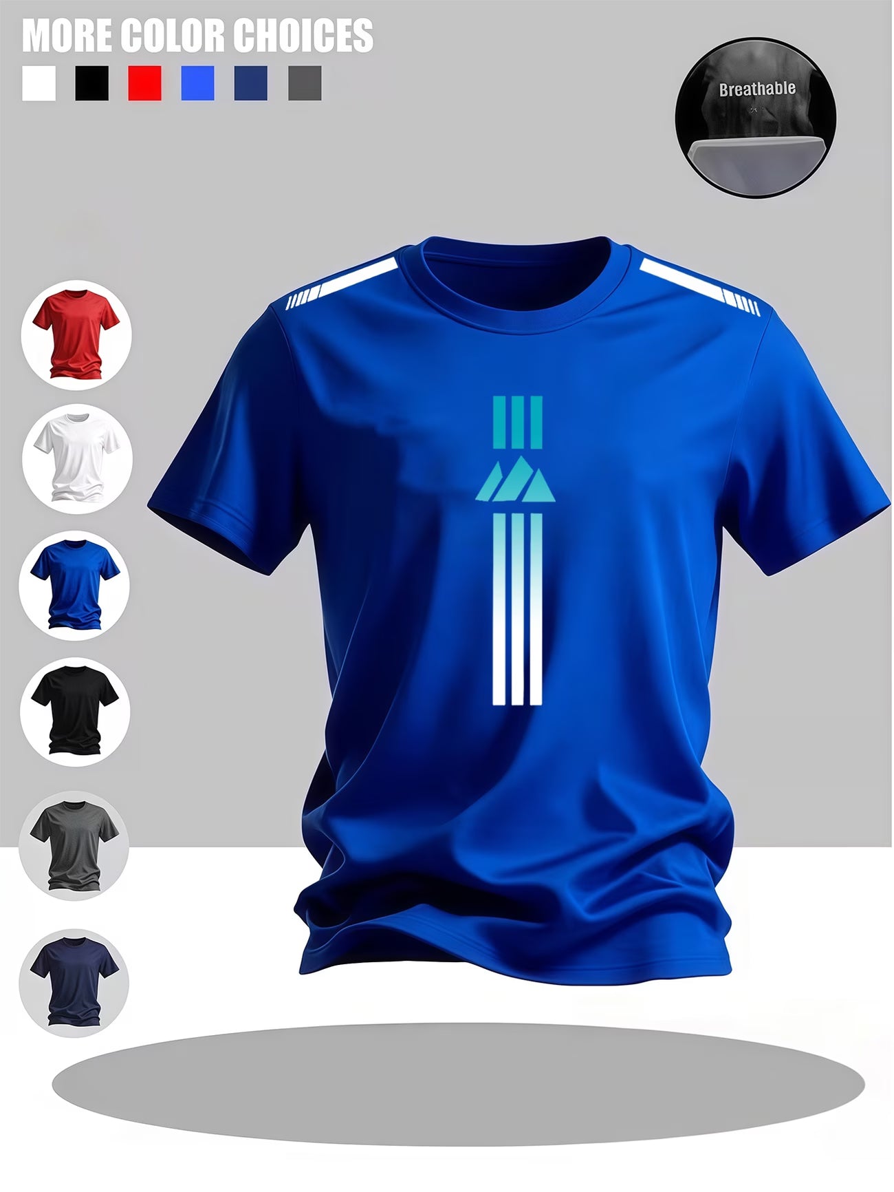 T-shirt décontracté à col rond pour homme avec logo individuel à manches courtes du S au 2XL MAEJORKEN