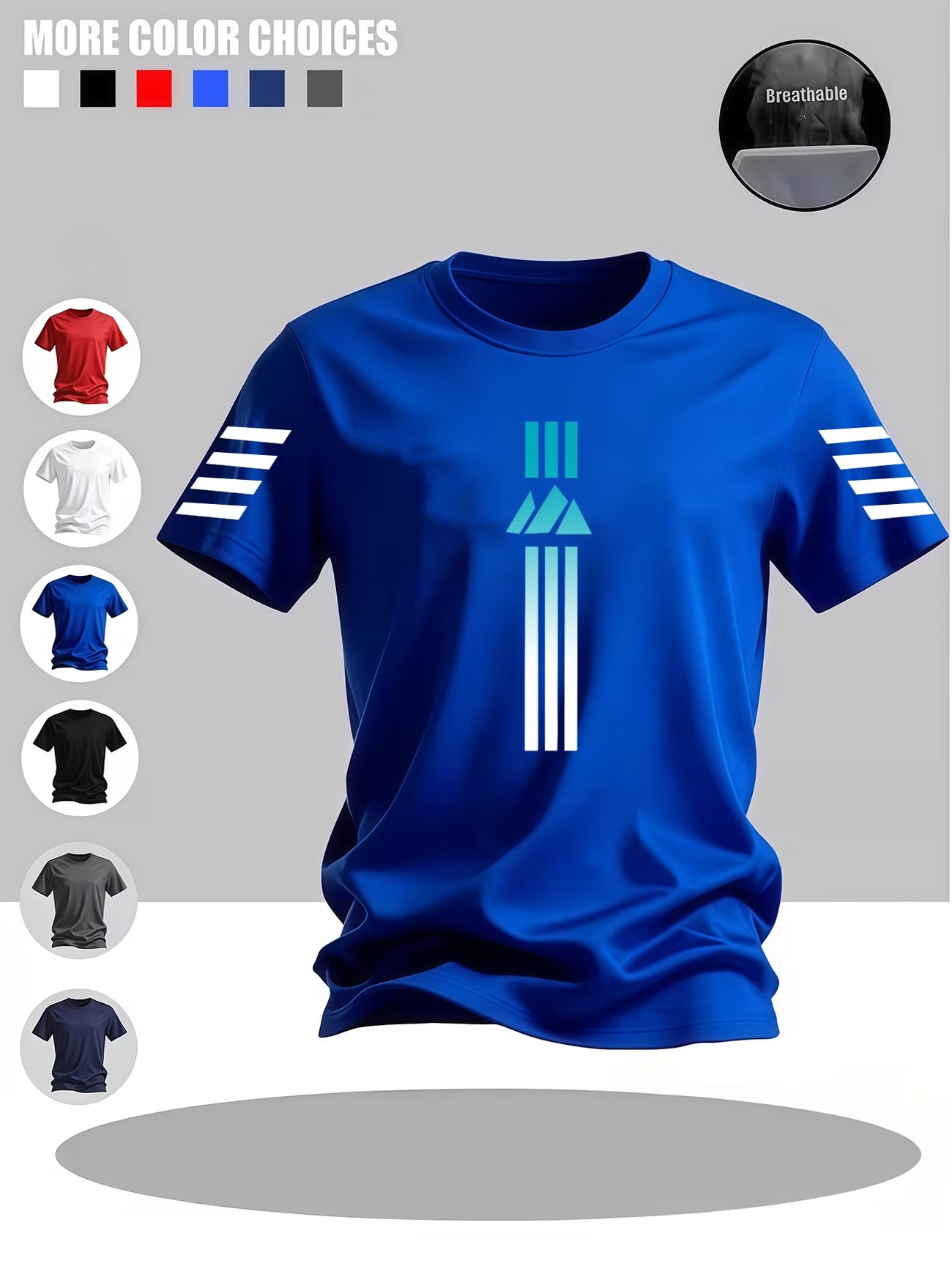 T-shirt décontracté à col rond pour homme avec logo individuel à manches courtes du S au 2XL MAEJORKEN