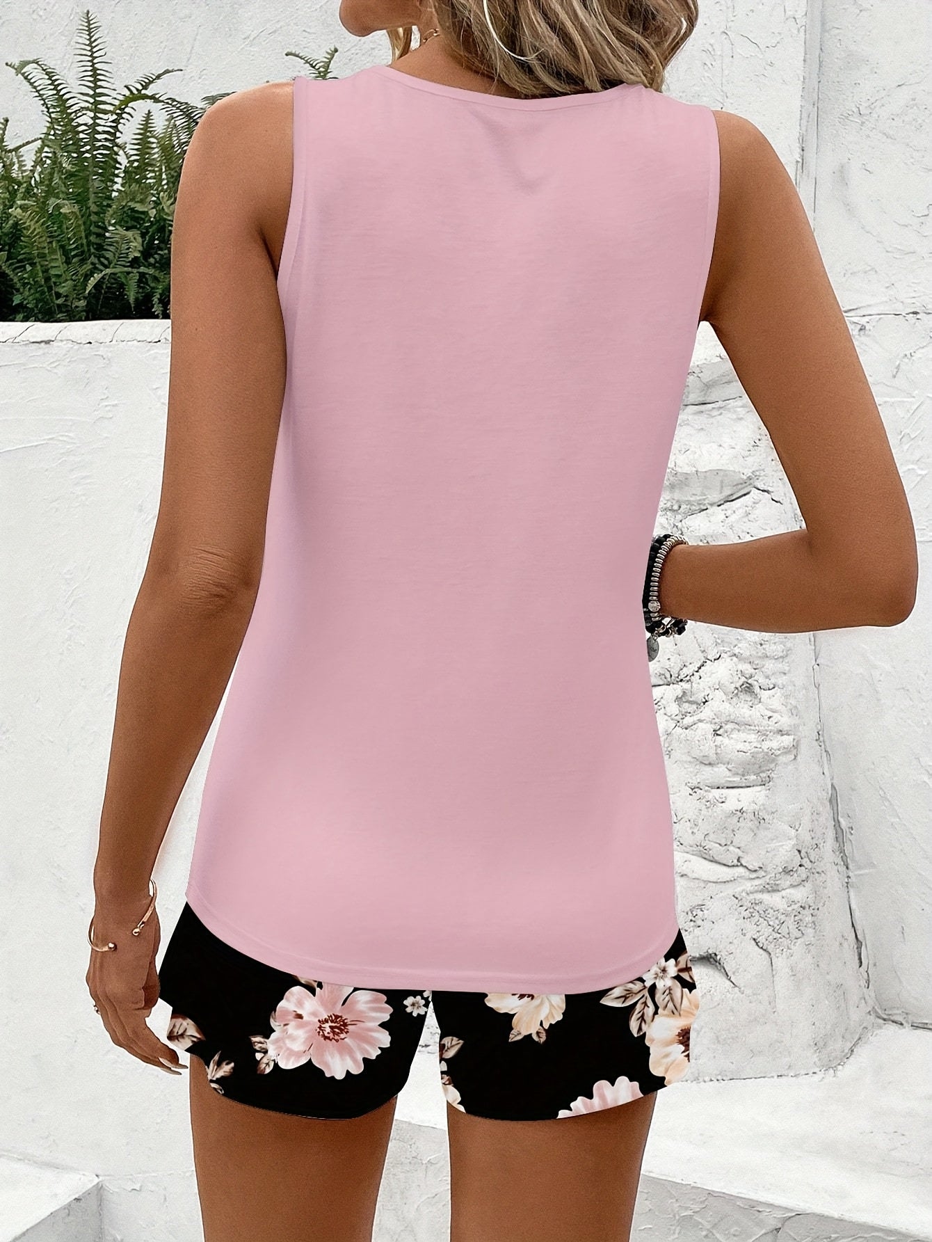 Ensemble débardeur à col rond et short du XL au 6XL