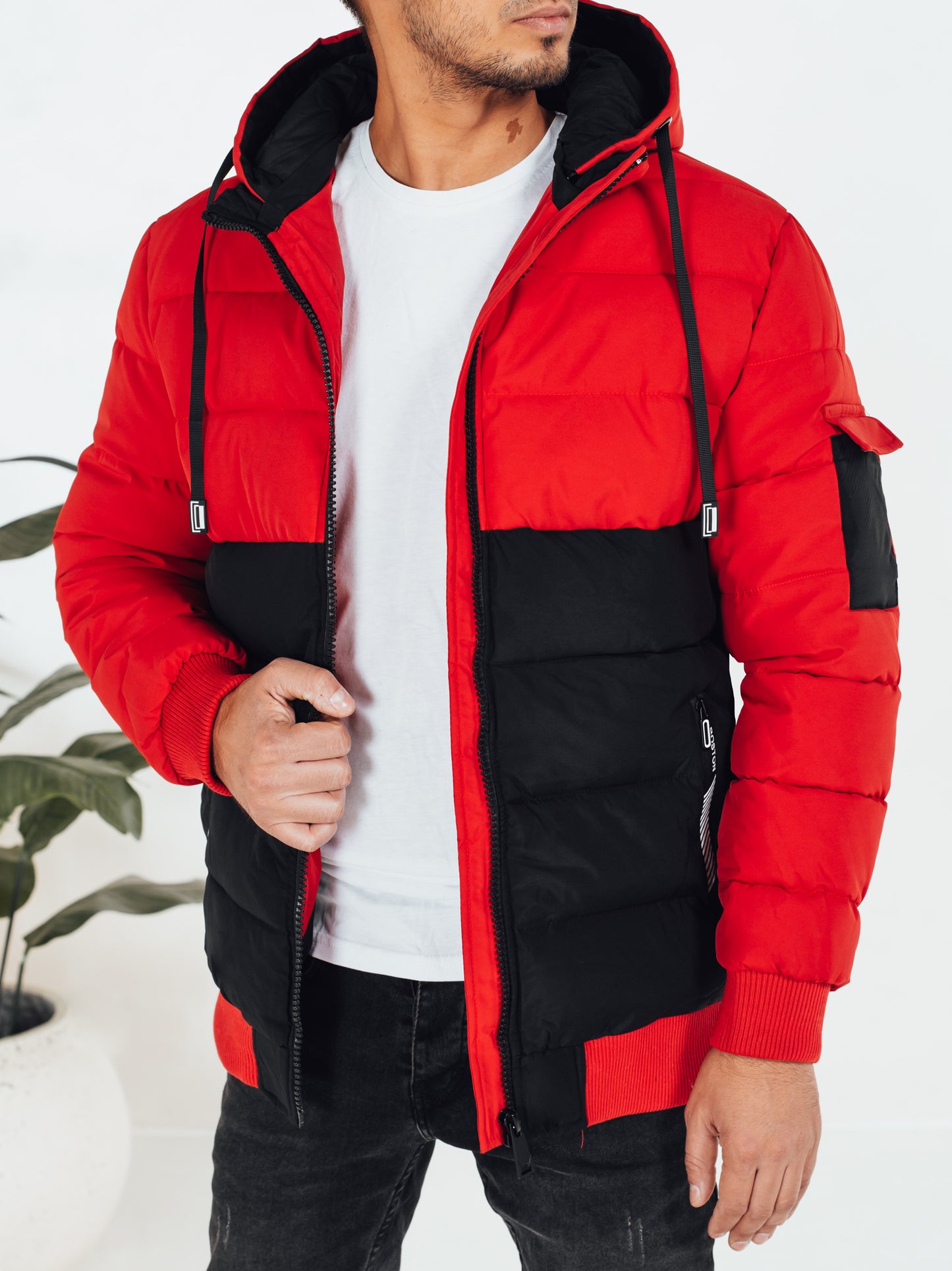 Veste matelassée d hiver pour hommes à capuche amovible du S au 2XL