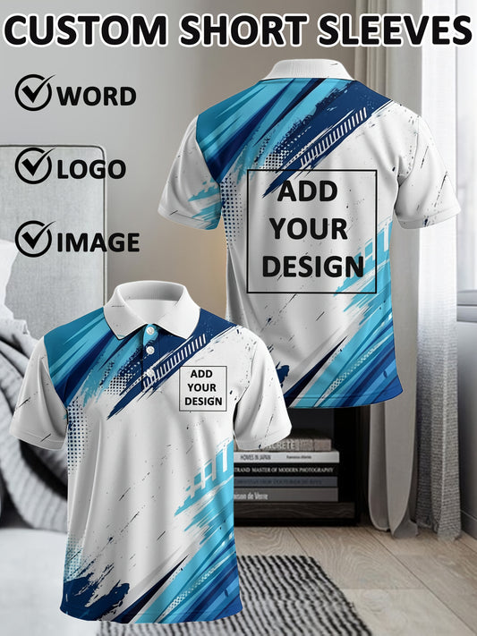 Polo à manches courtes logo/texte/image personnalisés du S au 2XL