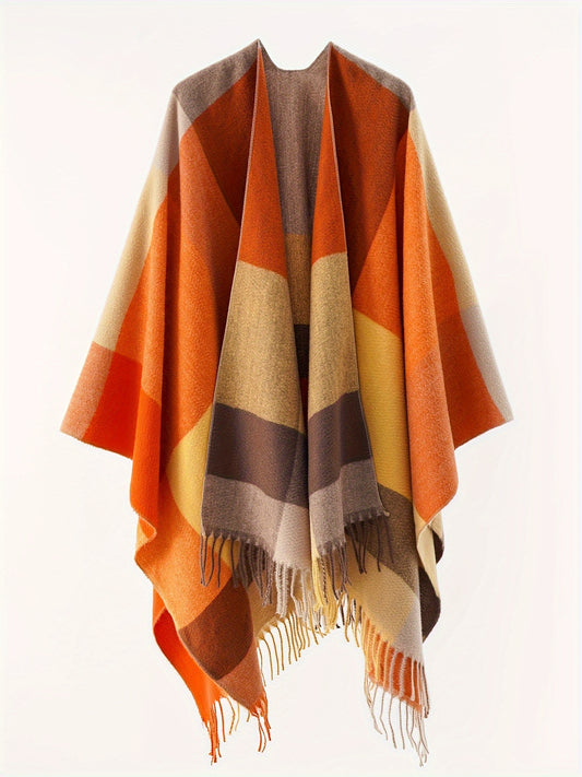 Pull cape châle cardigan ouvert sur le devant taille unique
