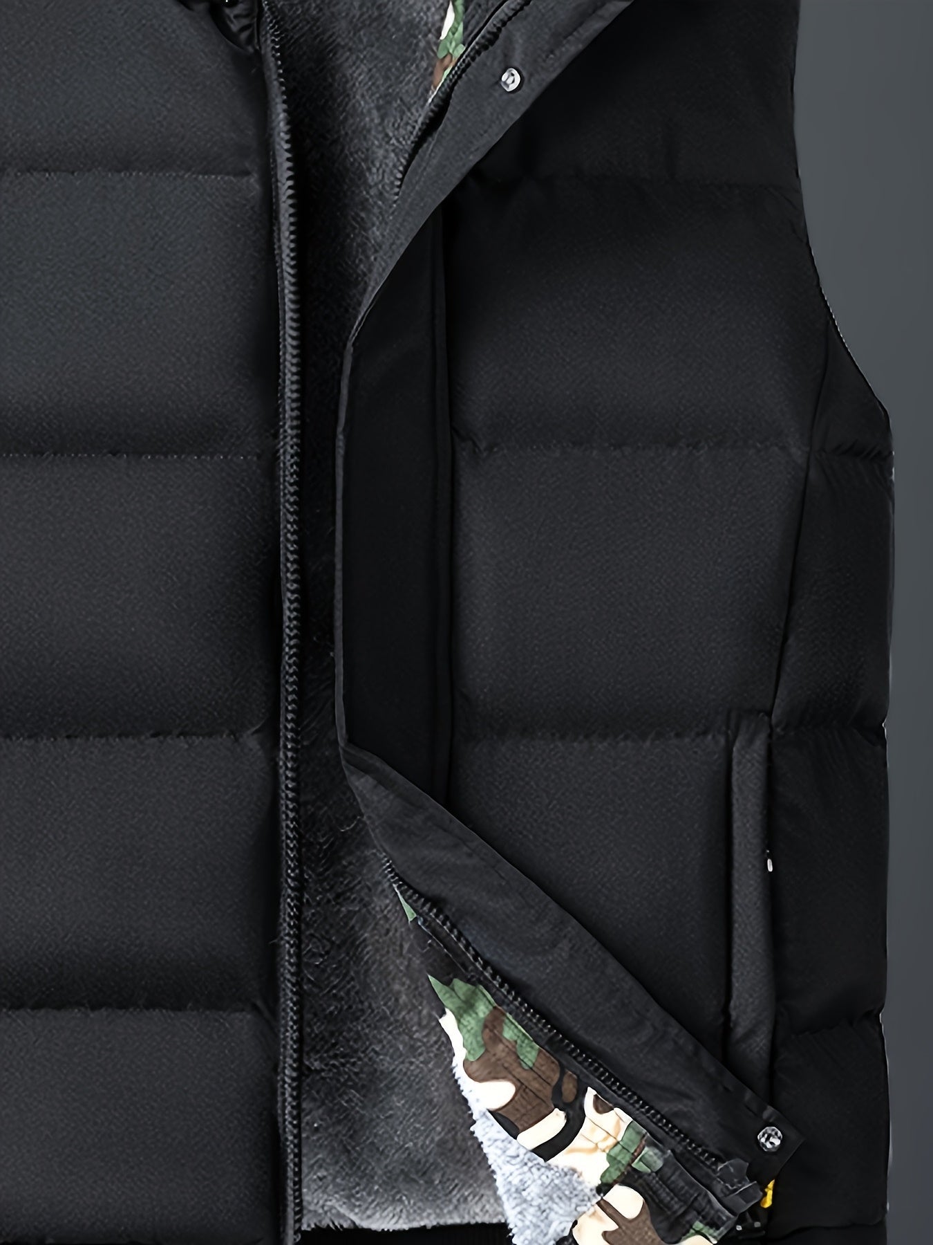 Gilet sans manches à capuche doublé polaire grande taille du 4XL au 7XL MAEJORKEN