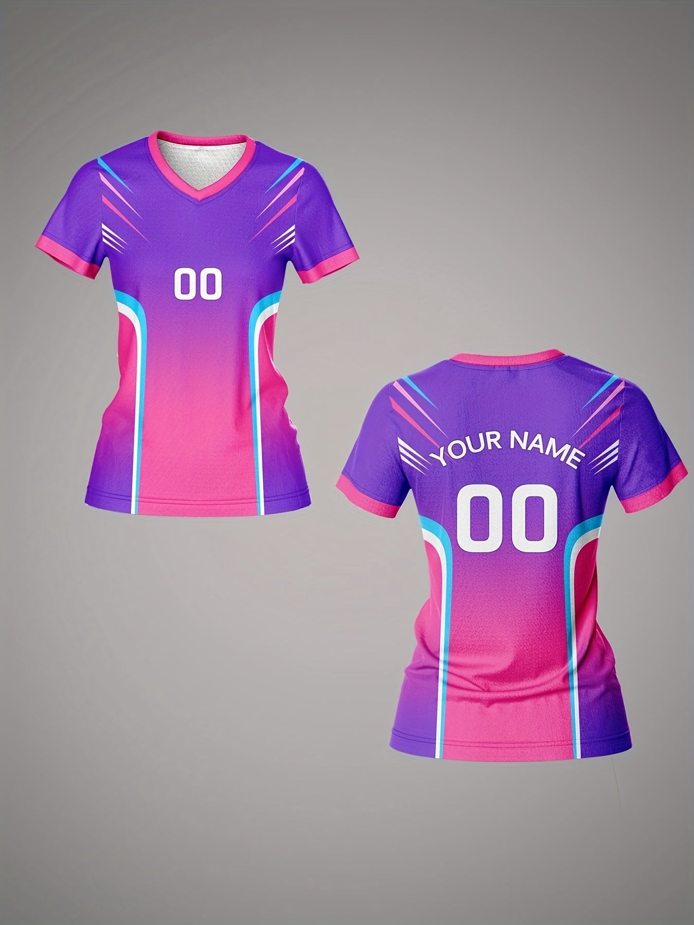 T-shirt col en V femmes personnalisable du XXS au 2XL MAEJORKEN