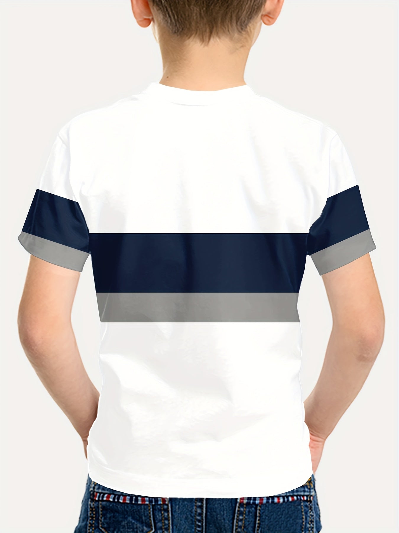 T-shirt motif américain garçon du 5 ans au 14 ans