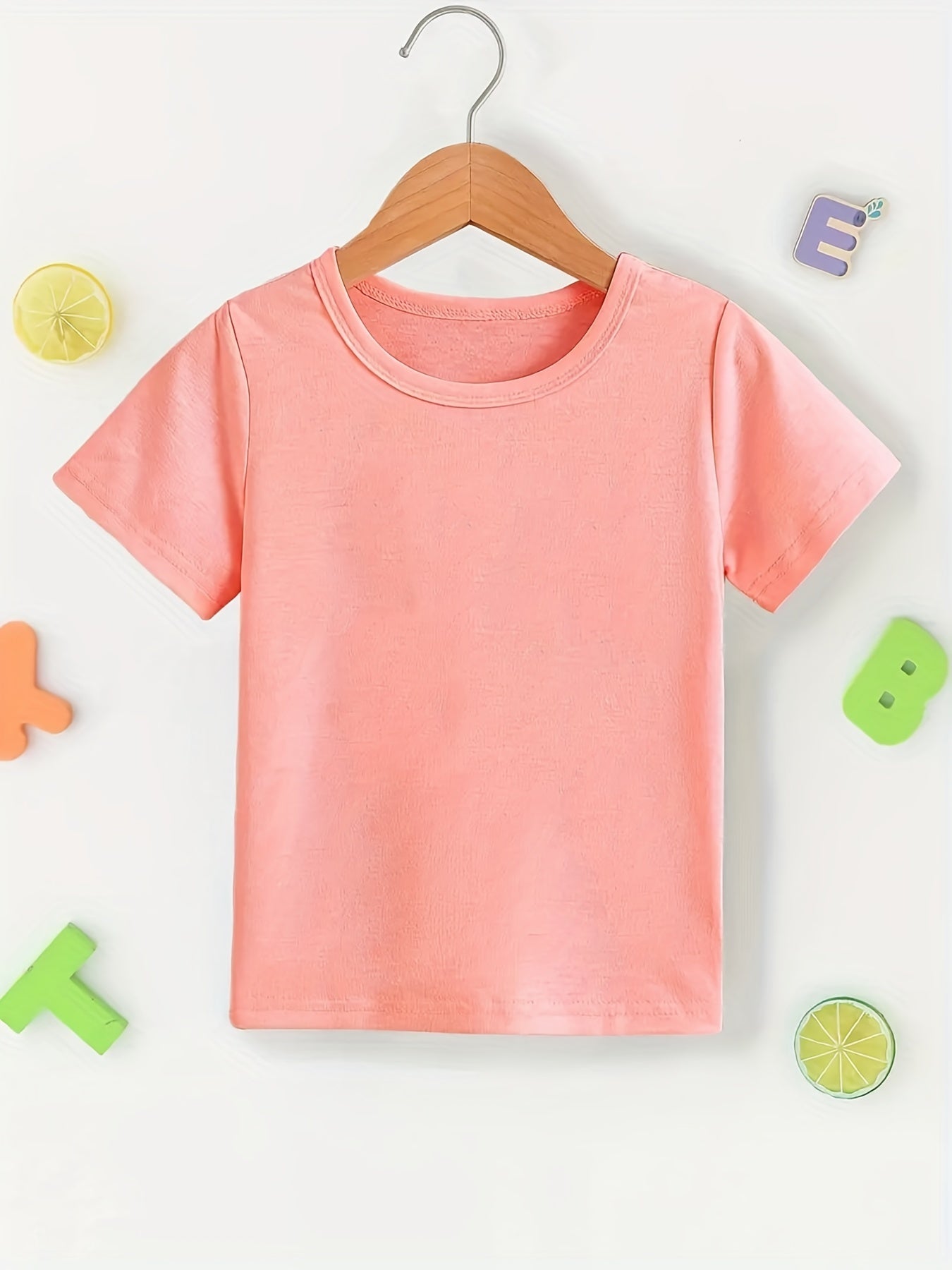T-shirt uni fille du 1 an au 8 ans