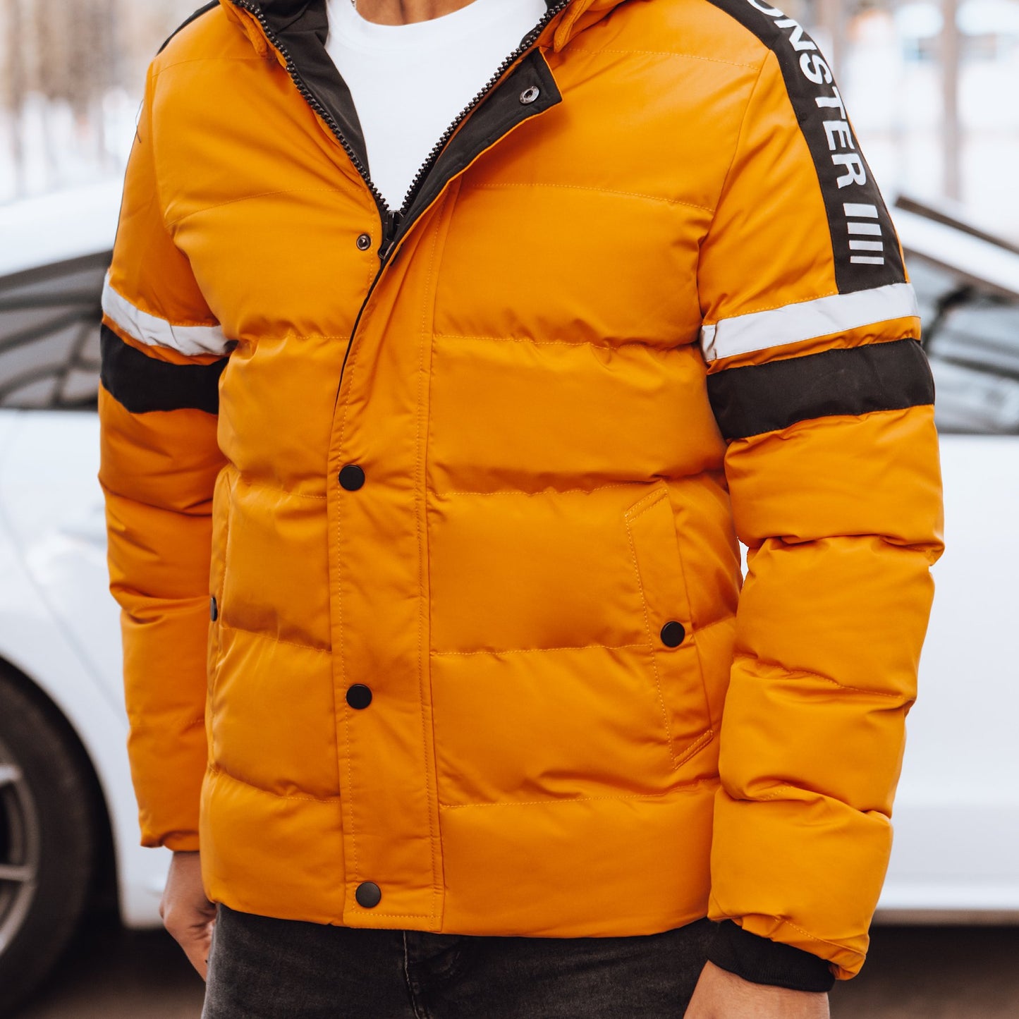 Blouson d hiver avec capuche amovible col montant du M au 2XL