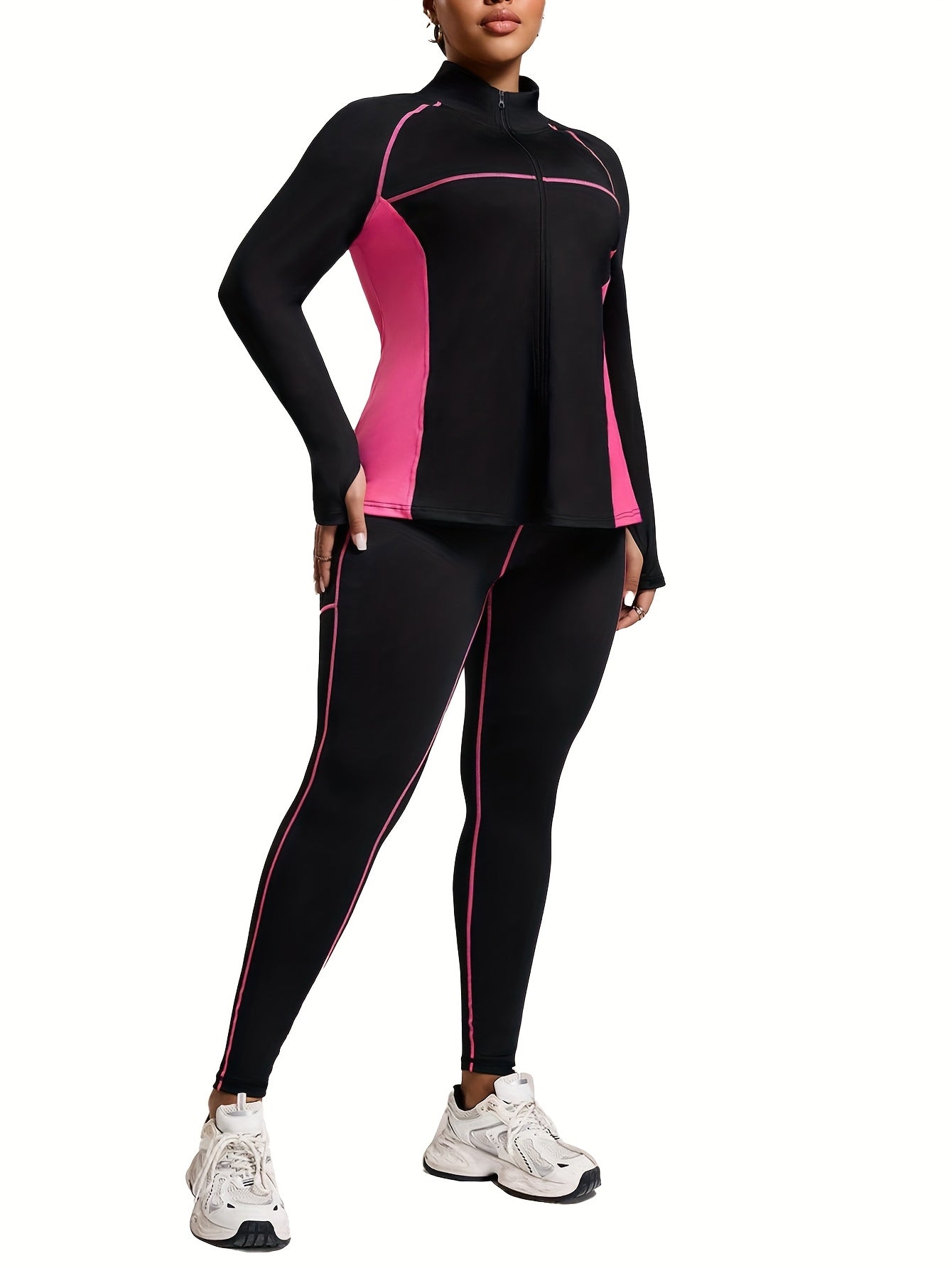 Ensemble veste zippées et leggins grande taille du XL au 4XL MAEJORKEN