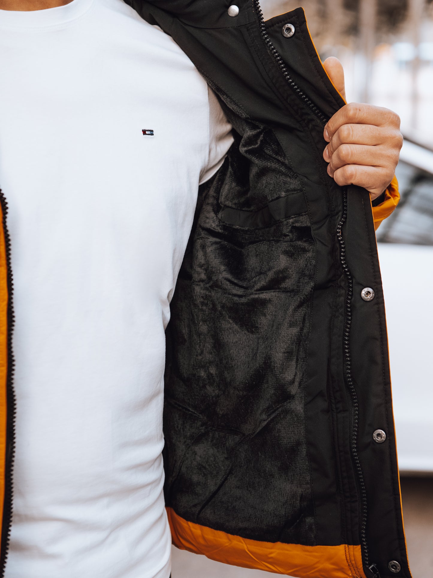 Blouson d hiver avec capuche amovible col montant du M au 2XL