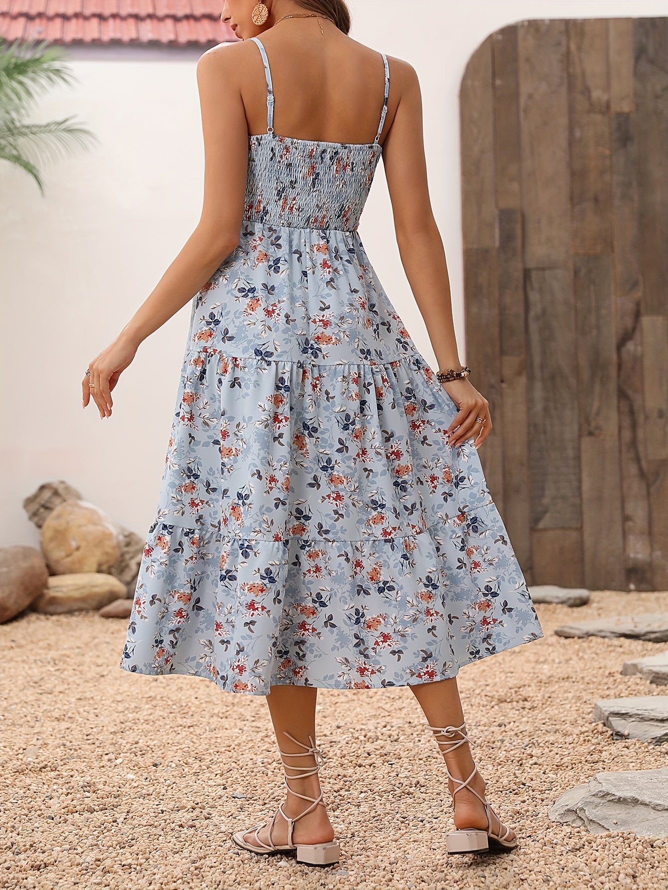 Robe froncé à imprimé floral du S au XL