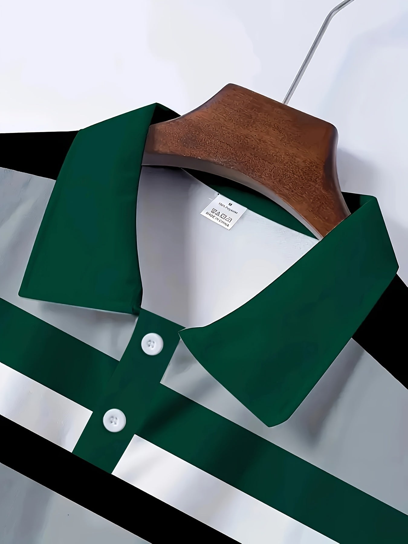 Polo rayé à manches courtes et col en polyester du 3XL au 7XL