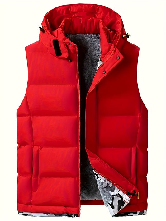 Gilet sans manches à capuche doublé polaire du S au 3XL MAEJORKEN