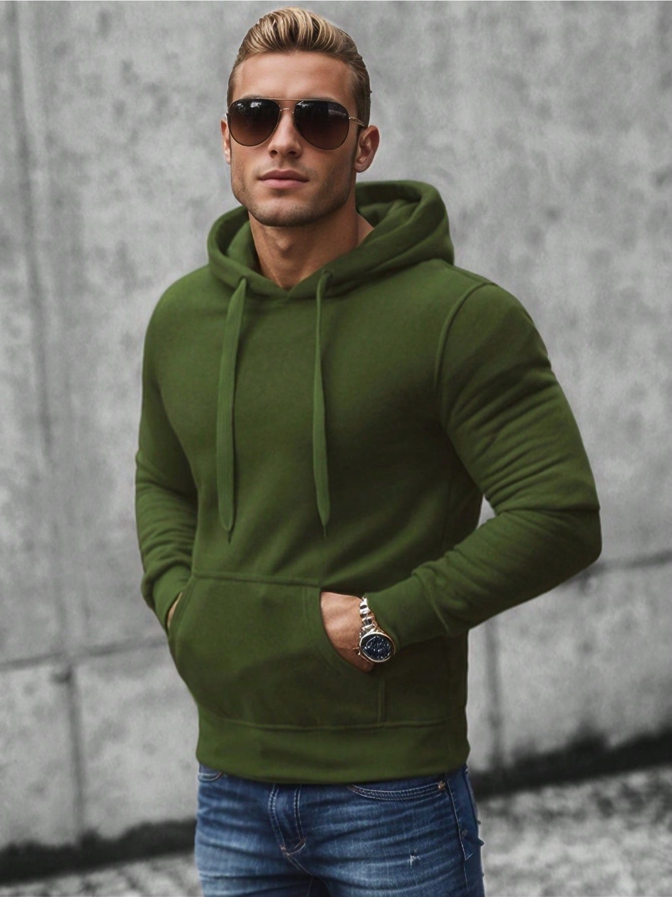 Sweat-shirt à capuche en coton et polyester hommes du M au 2XL MAEJORKEN
