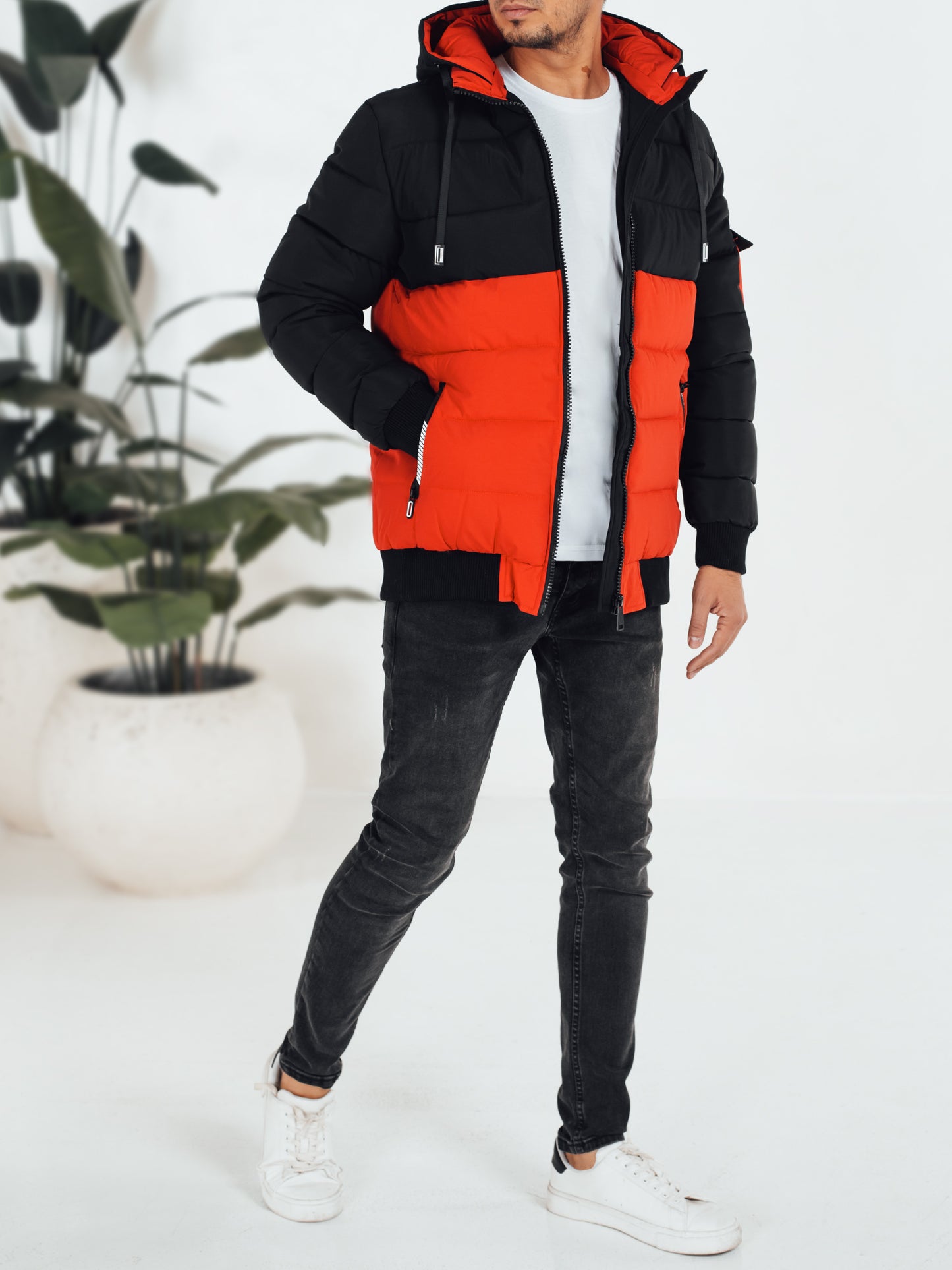 Veste matelassée d hiver pour hommes à capuche amovible du S au 2XL