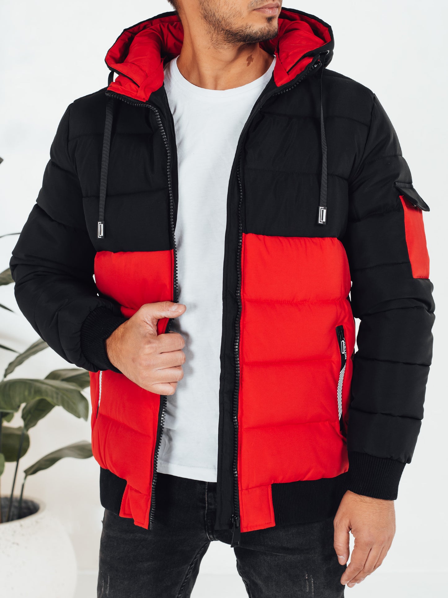 Veste matelassée d hiver pour hommes à capuche amovible du S au 2XL