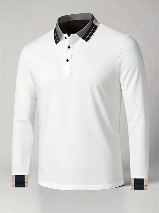 Pull à col boutonné à manches longues du S au 2XL
