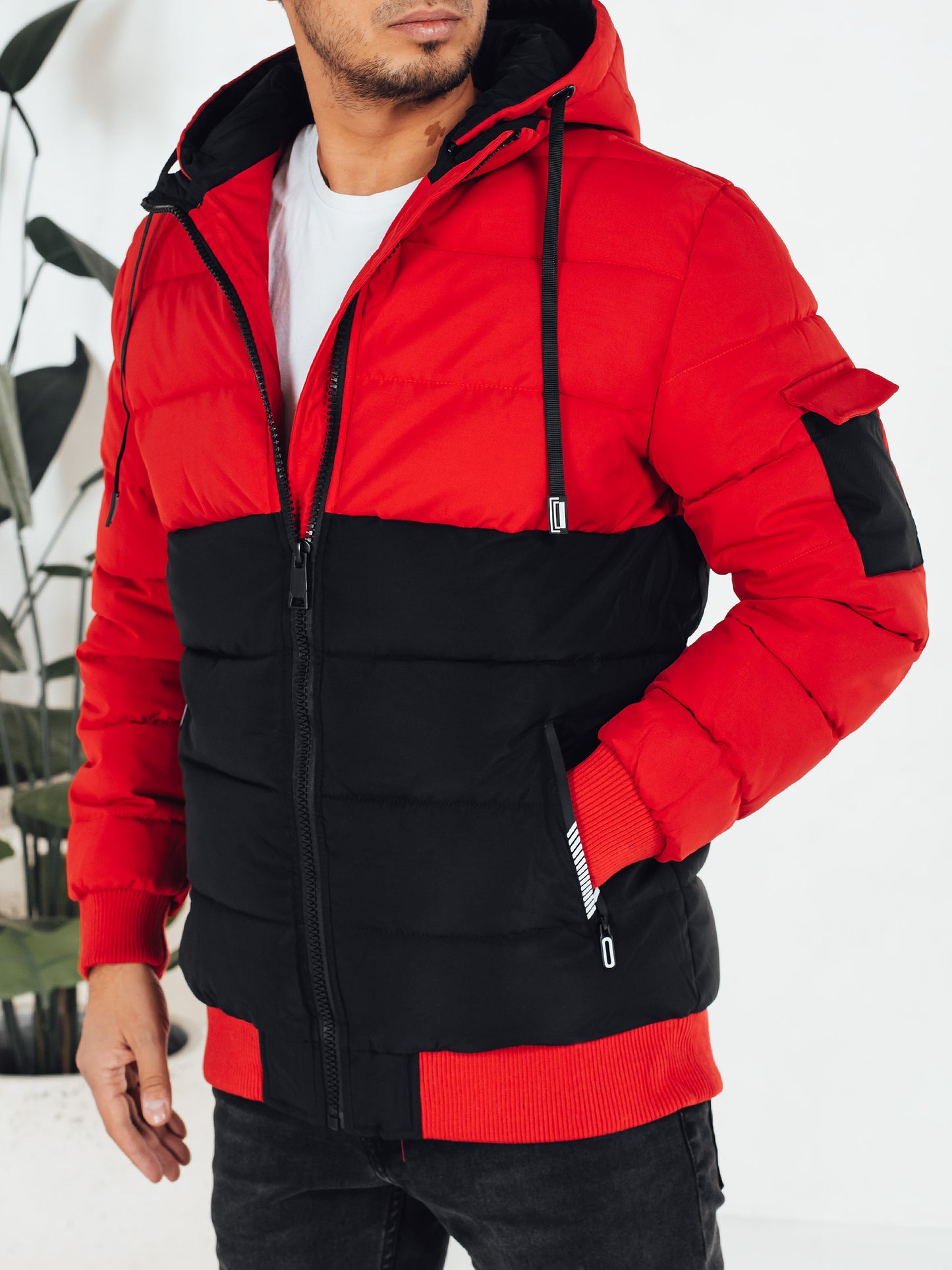 Veste matelassée d hiver pour hommes à capuche amovible du S au 2XL