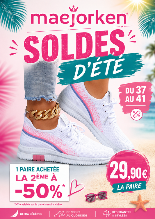 Chaussures plates d'été en maille respirante pour femmes du 37 au 41 MAEJORKEN