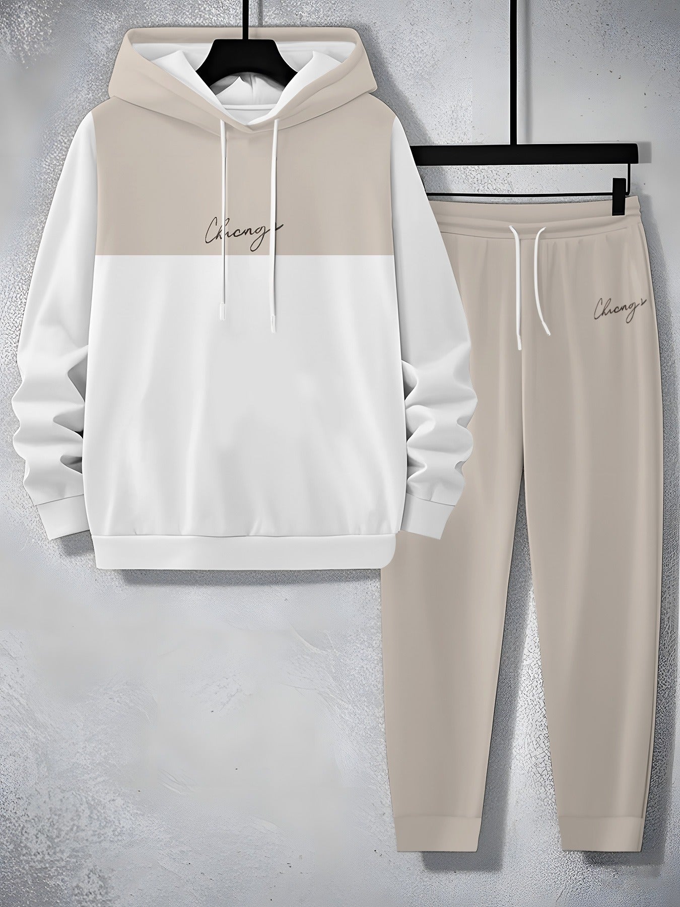 Men'S Casual Hoodie & Sweatpants Set - "Change" Print, with, Perfect for Christmas & Halloween, All-Season Comfort, Regular Fit, Crew Neck, Slight Stretch Fabric, Casual Wear Hoodie | Trendy Casual Hoodie | Comfortable Fit Ho MAEJORKEN
