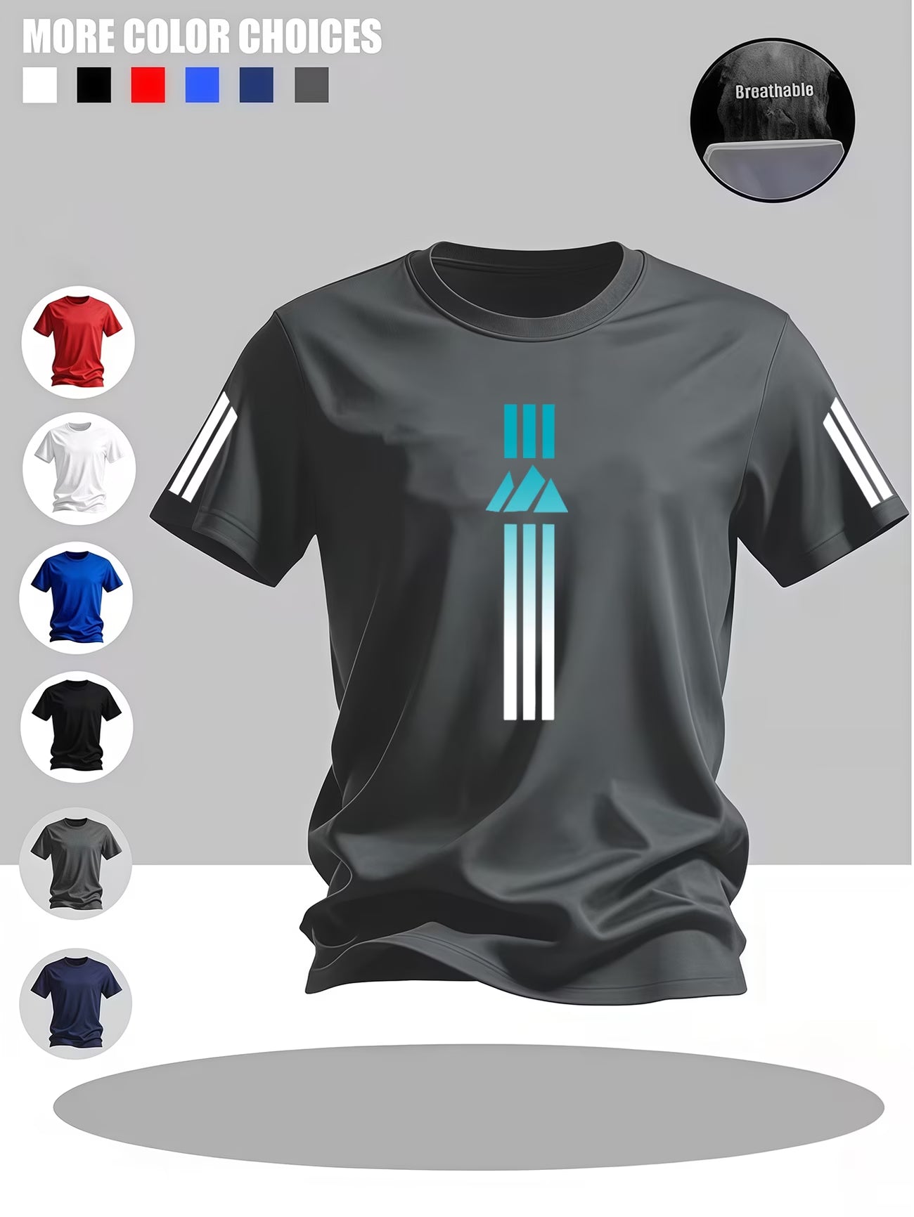 T-shirt décontracté à col rond pour homme avec logo individuel à manches courtes du S au 2XL MAEJORKEN