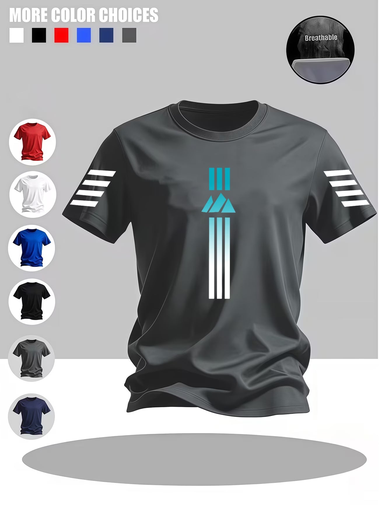 T-shirt décontracté à col rond pour homme avec logo individuel à manches courtes du S au 2XL MAEJORKEN