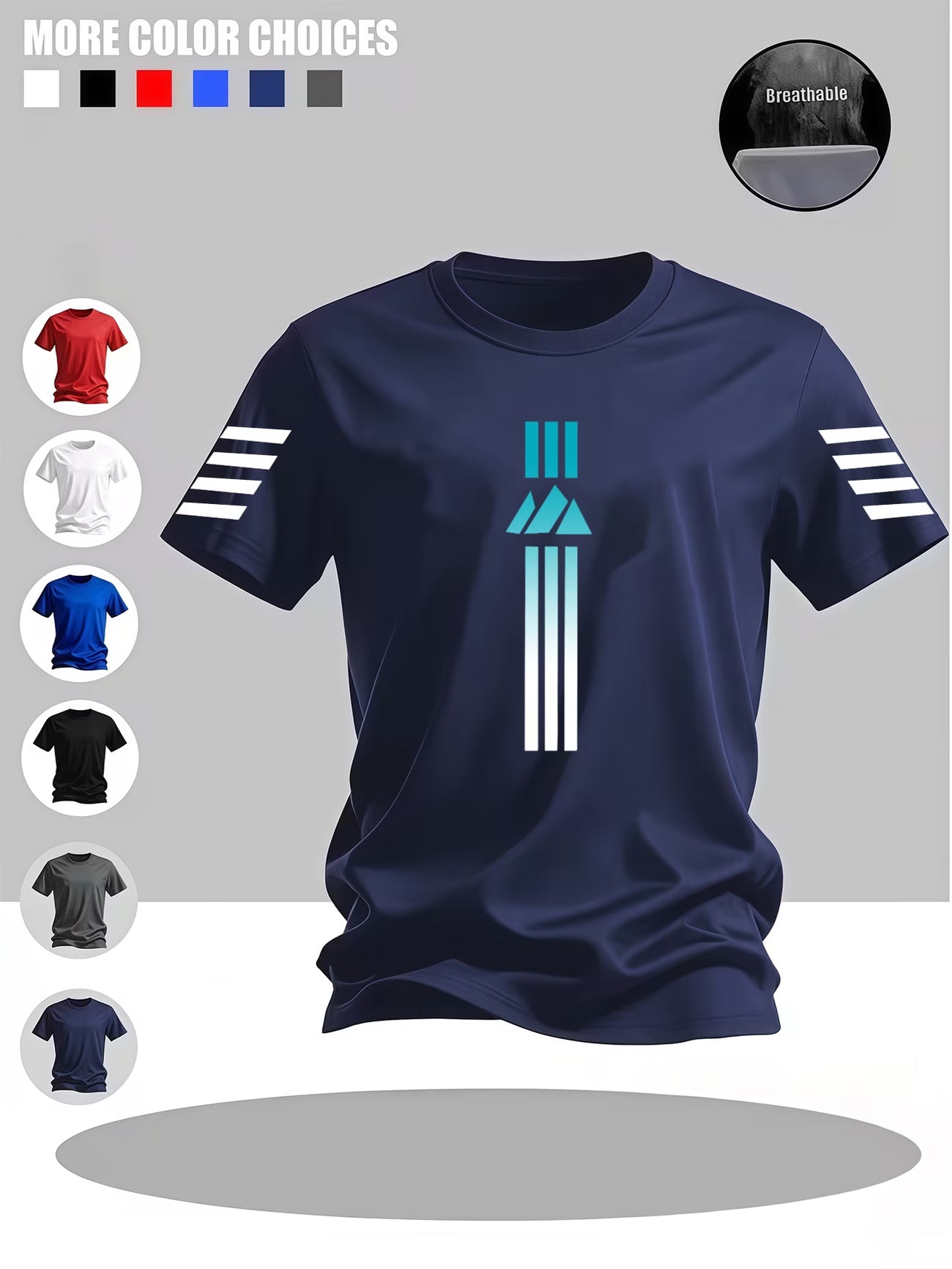 T-shirt décontracté à col rond pour homme avec logo individuel à manches courtes du S au 2XL MAEJORKEN