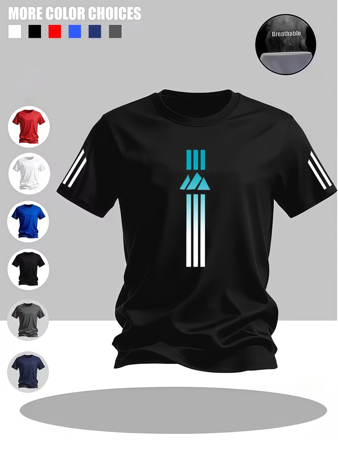 T-shirt décontracté à col rond pour homme avec logo individuel à manches courtes du S au 2XL MAEJORKEN