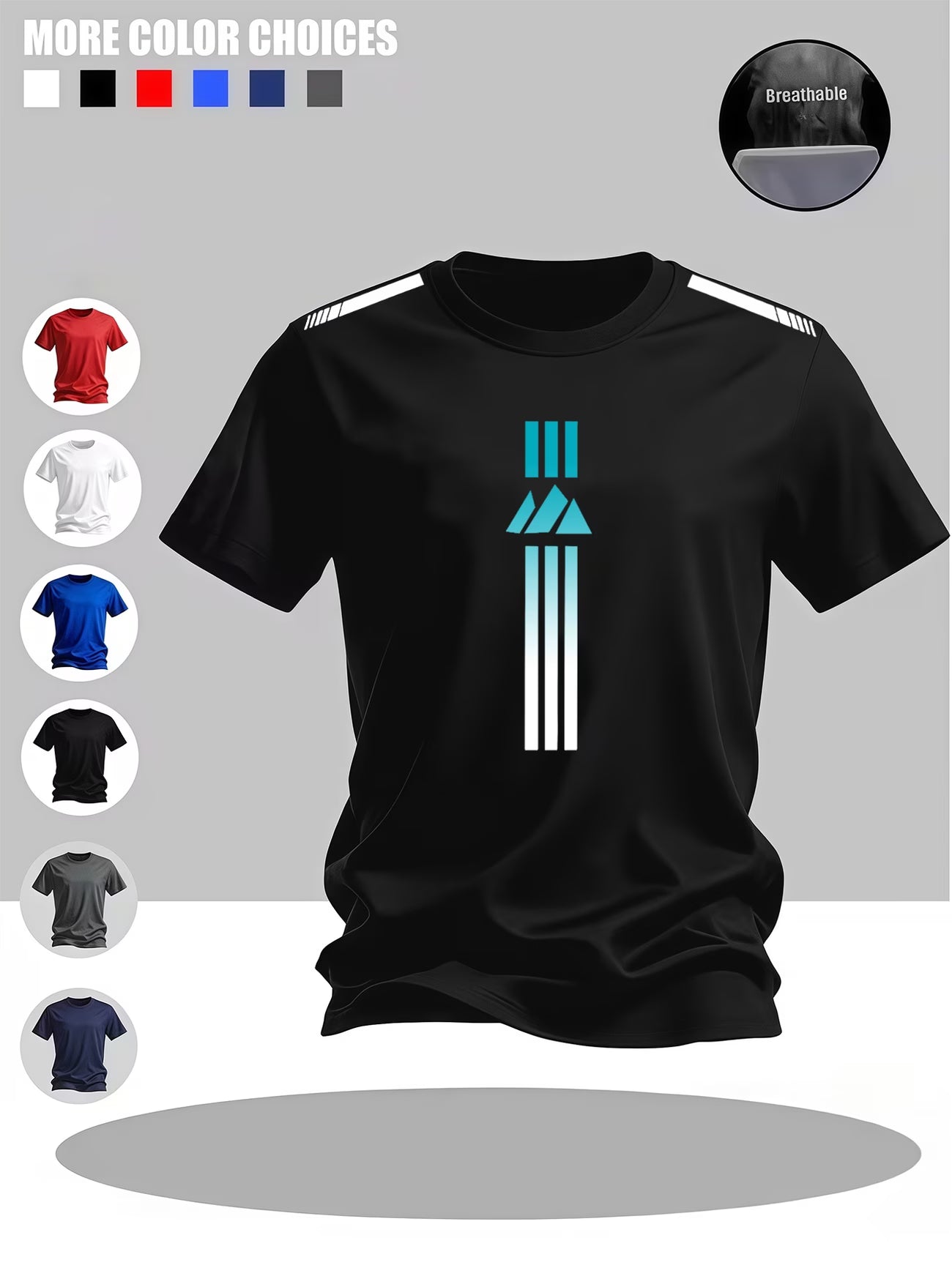 T-shirt décontracté à col rond pour homme avec logo individuel à manches courtes du S au 2XL MAEJORKEN