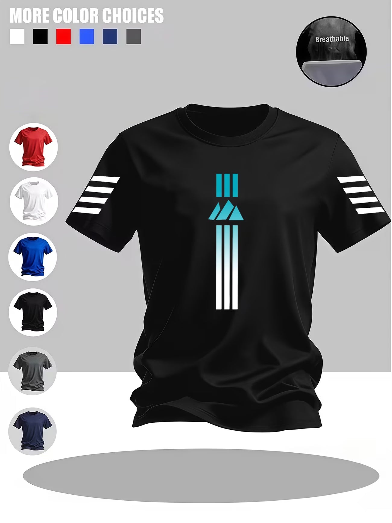 T-shirt décontracté à col rond pour homme avec logo individuel à manches courtes du S au 2XL MAEJORKEN