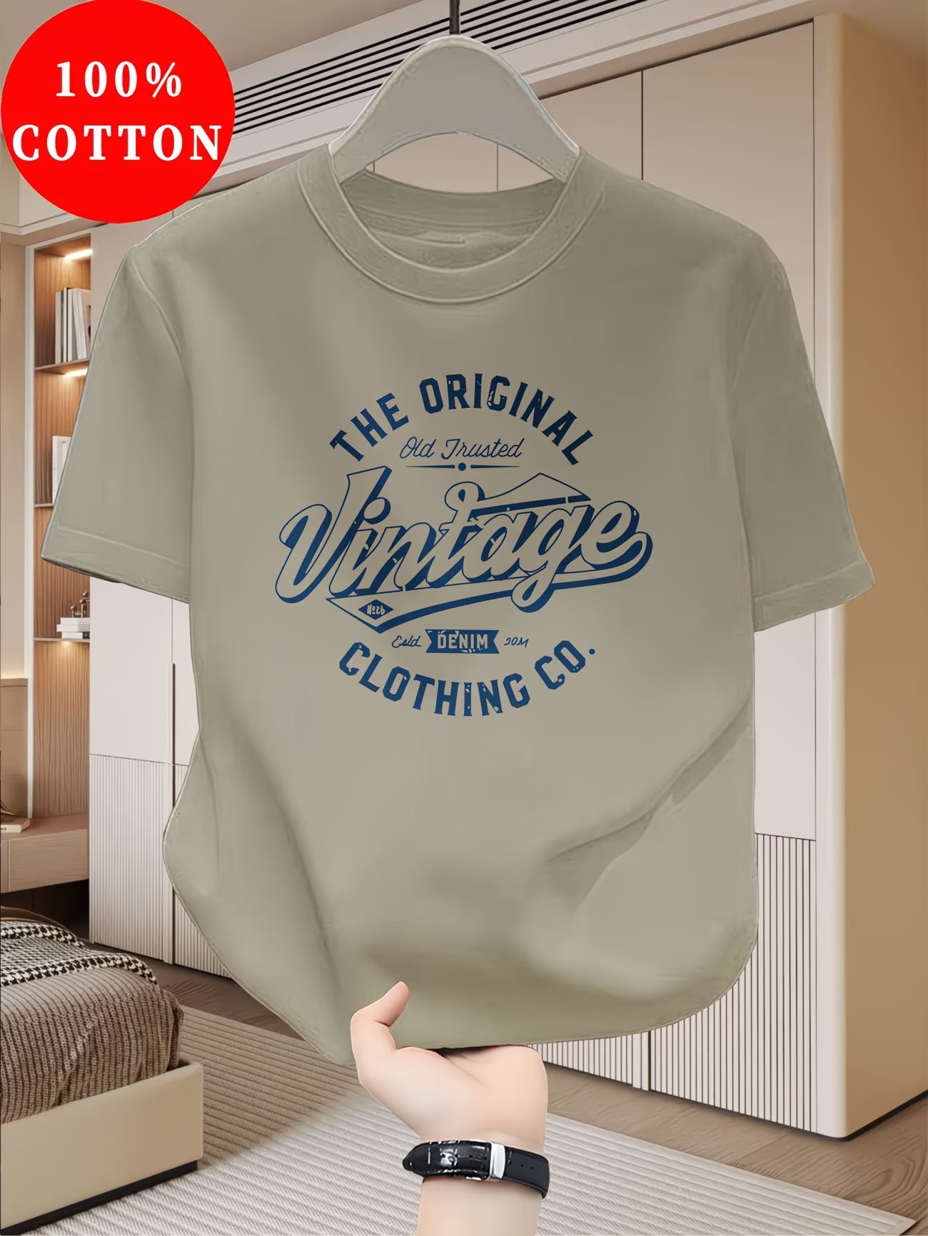 T-shirt pour Homme 100 % Coton, Nouveau Haut d'Été Fin à Manches Courtes, Coupe Ajustée Mince Tendance et à la Mode du S au 3XL MAEJORKEN