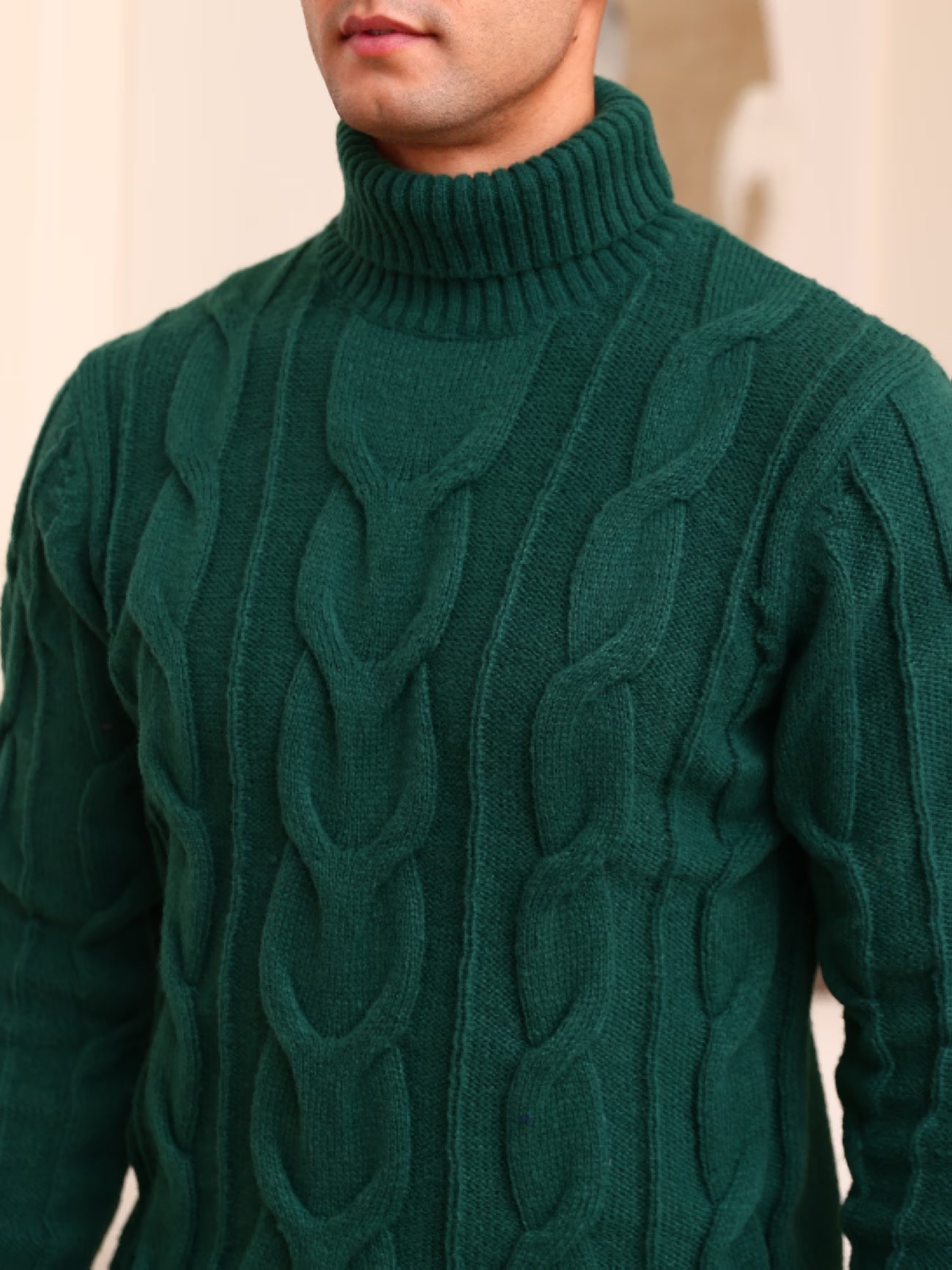 Nouveau pull décontracté d'automne/hiver pour homme, épais et chaud, à col montant, en tricot, doux, confortable et polyvalent, avec gros torsades, pull tendance du S au 2XL MAEJORKEN