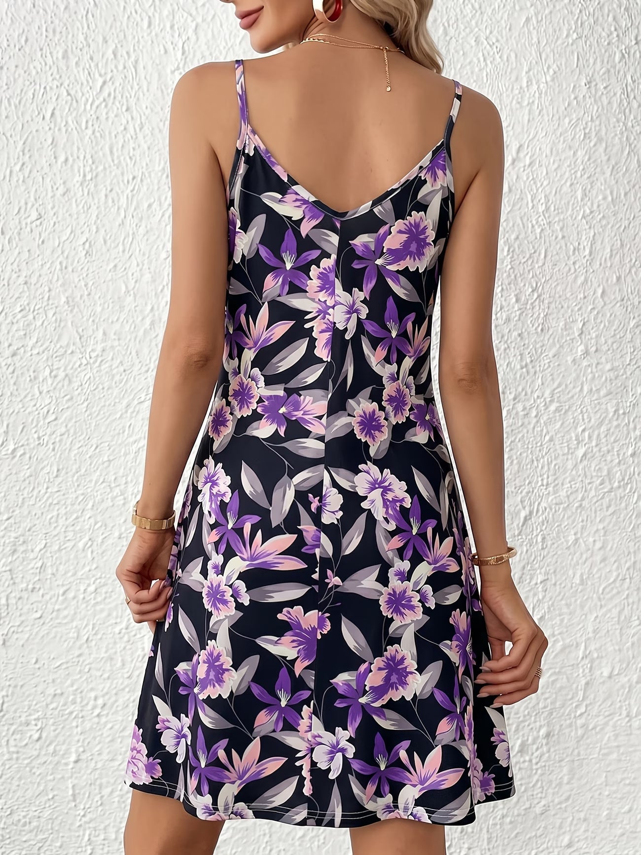 Robe à bretelles spaghetti pour femmes, imprimé floral printemps/été, poche design, décontractée et polyvalente, prête pour les vacances du S au 2XL MAEJORKEN