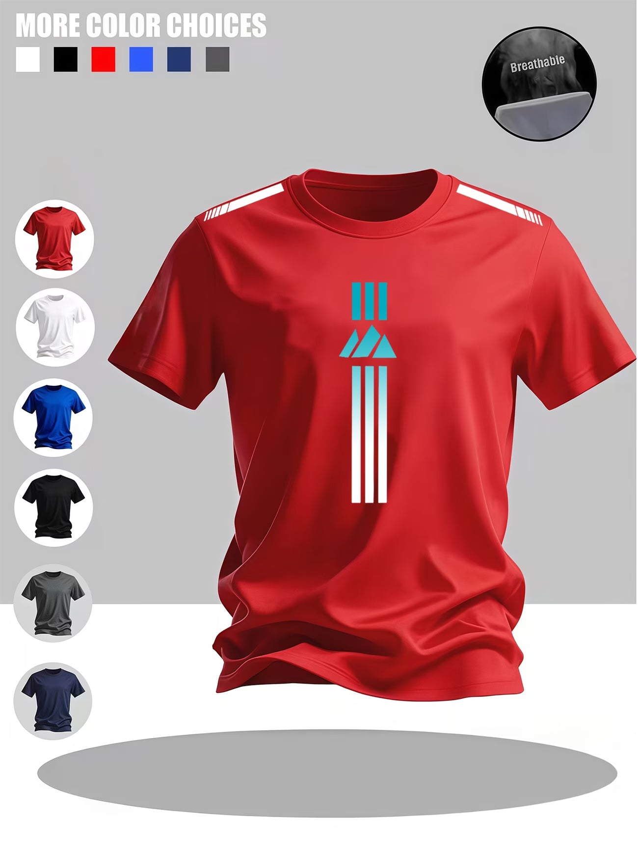 T-shirt décontracté à col rond pour homme avec logo individuel à manches courtes du S au 2XL MAEJORKEN
