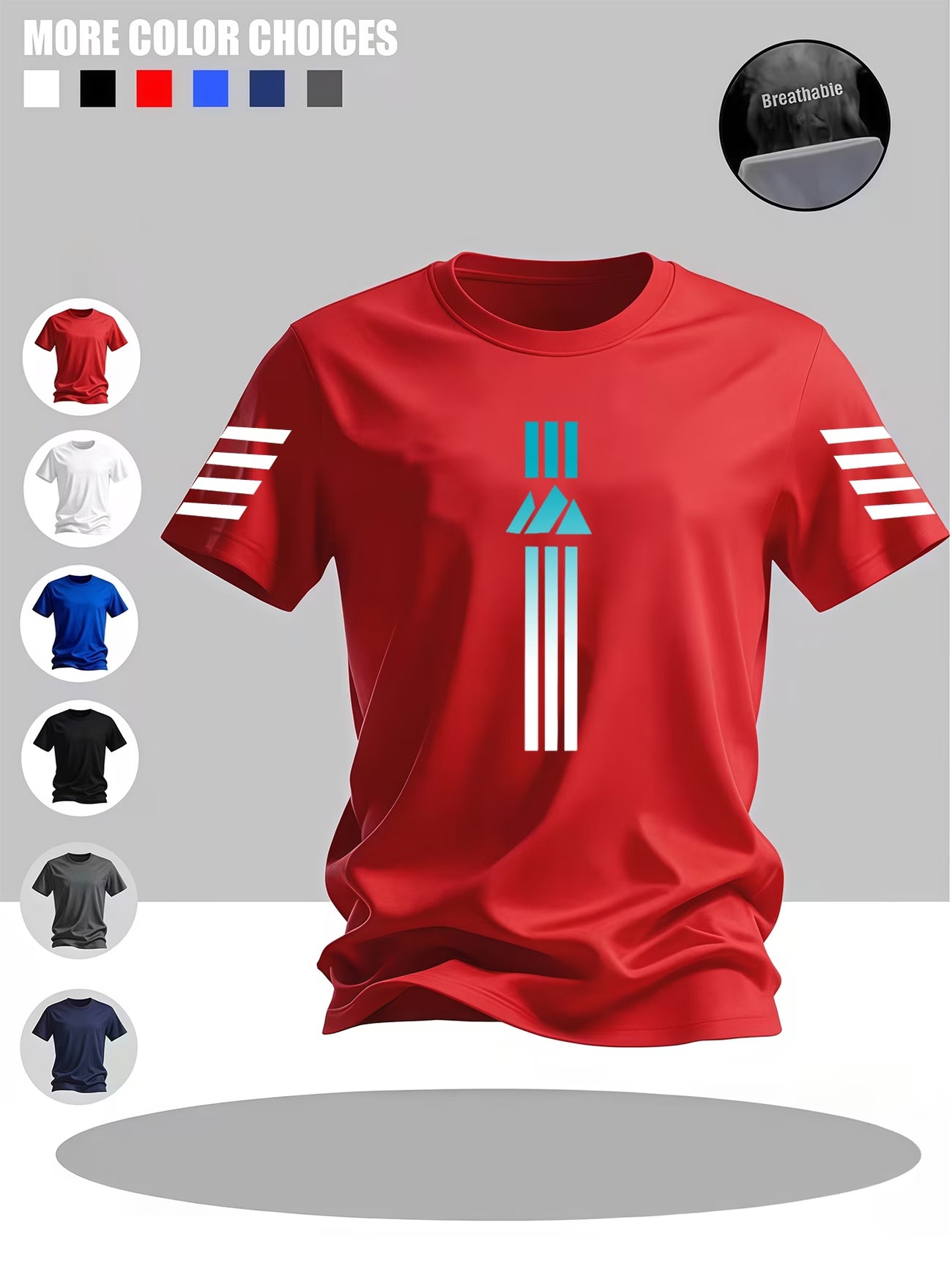 T-shirt décontracté à col rond pour homme avec logo individuel à manches courtes du S au 2XL MAEJORKEN