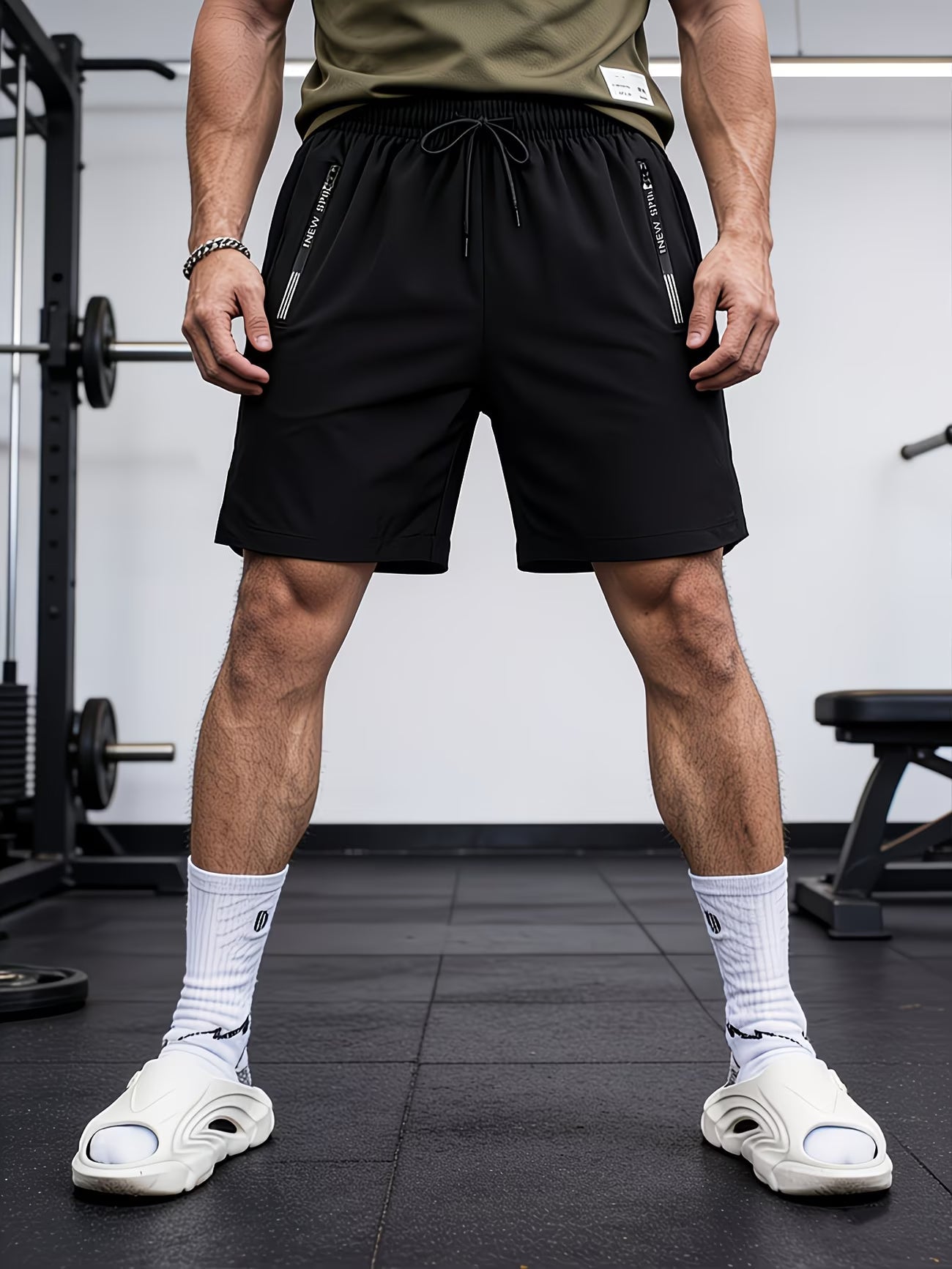 3 shorts de sport d'été décontractés pour hommes - Comportant une ceinture élastique avec cordon de serrage, respirants, adaptés au fitness et aux activités de loisirs, fabriqués à partir d'un tissu confortable MAEJORKEN