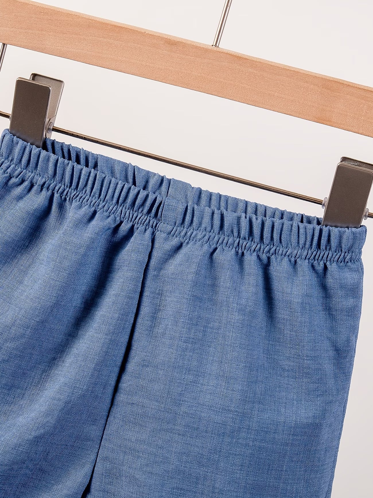 Nouveau ensemble d'été 6 pièces pour garçons, comprenant une chemise à col montant boutonnée avec poche et un short à poches avec patchwork de rubans sur les manches, facile et décontracté du 9 mois au 4 ans MAEJORKEN