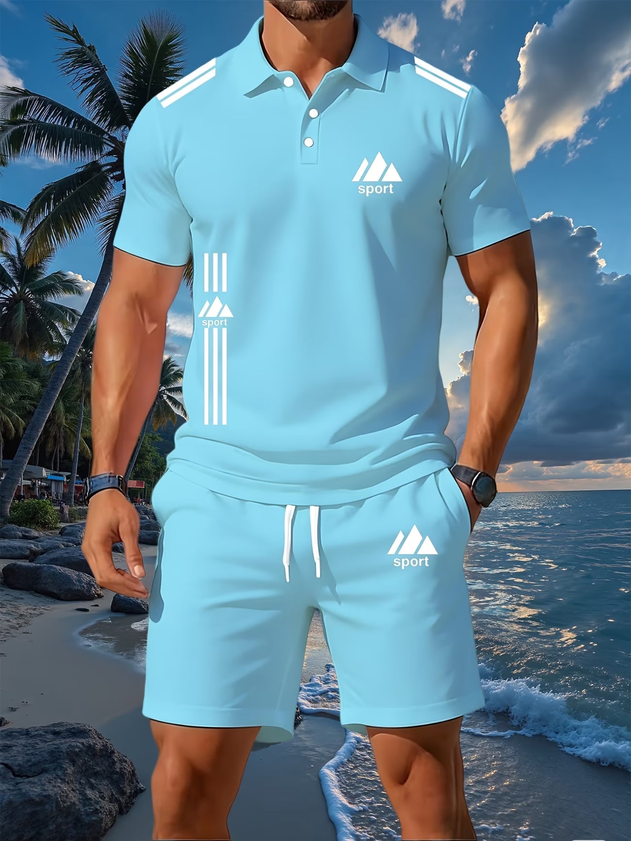 Ensemble de polo confortable pour homme, nouvelle tenue décontractée assortie du S au 3XL MAEJORKEN