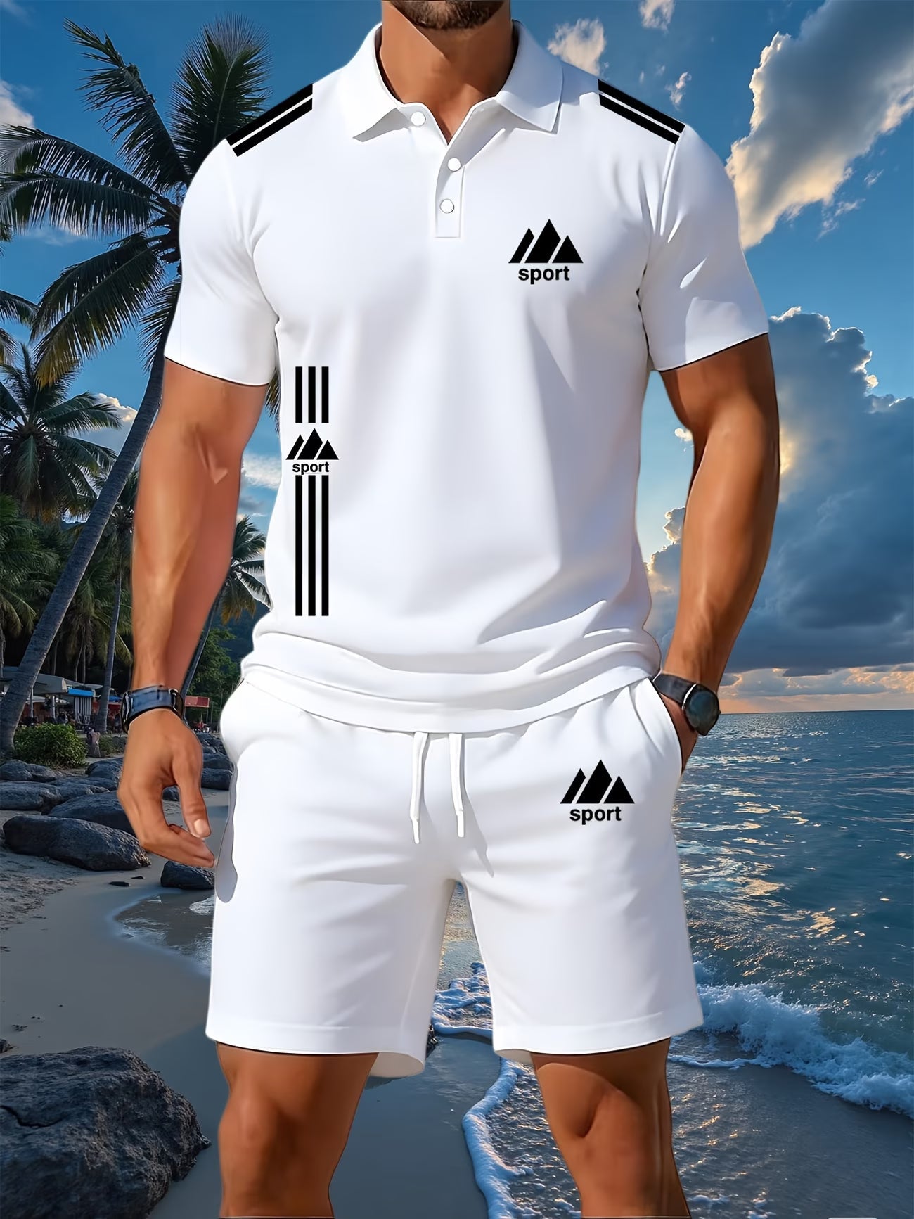 Ensemble de polo confortable pour homme, nouvelle tenue décontractée assortie du S au 3XL MAEJORKEN