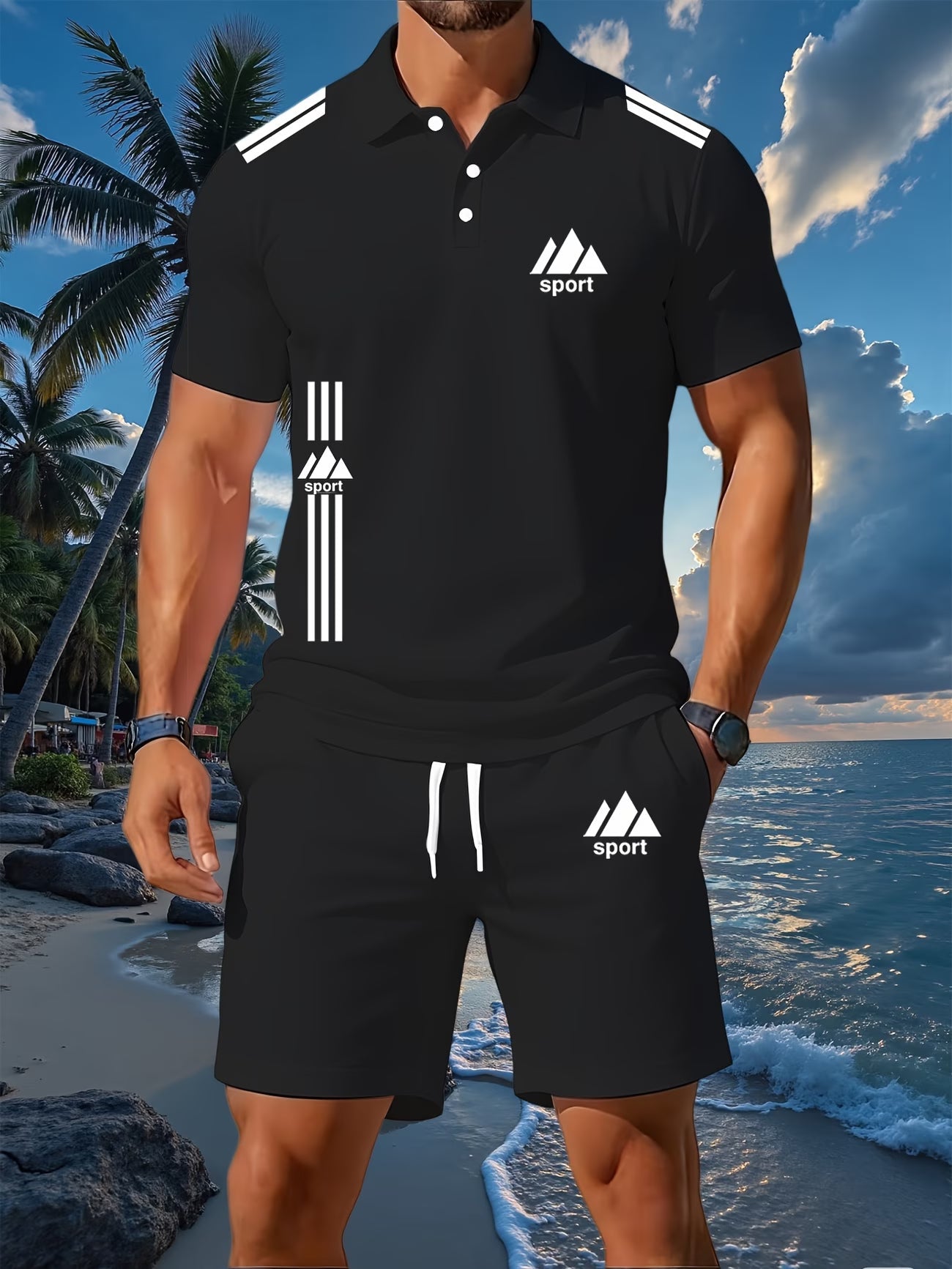 Ensemble de polo confortable pour homme, nouvelle tenue décontractée assortie du S au 3XL MAEJORKEN