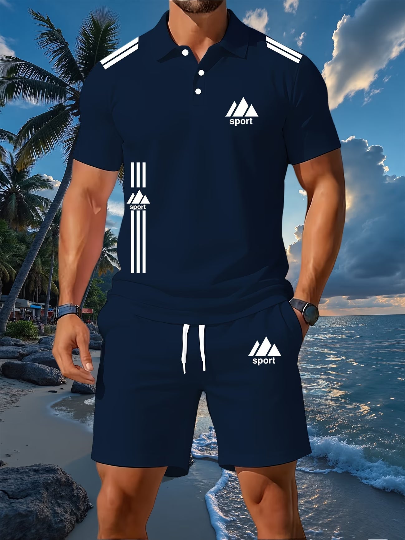 Ensemble de polo confortable pour homme, nouvelle tenue décontractée assortie du S au 3XL MAEJORKEN